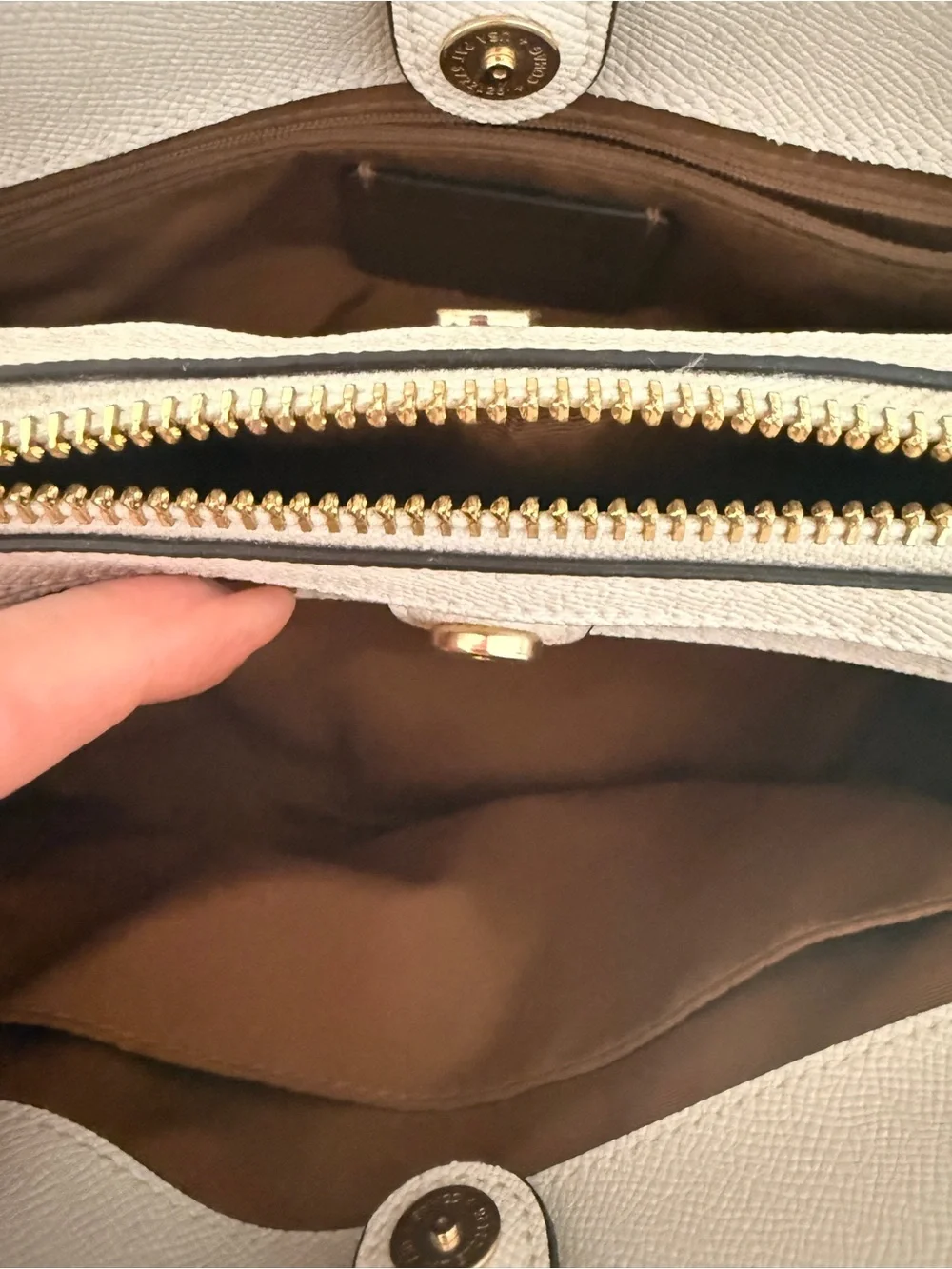 Coach Chalk Pebble Leather Dome Satchel with Gold Hardware